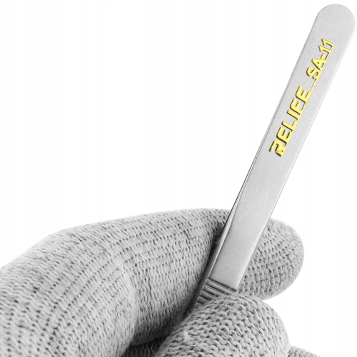 PĘSETA PRECYZYJNA PINCETA METALOWA PENSETA PROSTA DO BRWI RELIFE SA-11