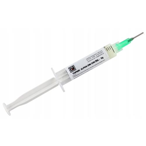 TOPNIK ALPHA OM-338 5g NO-CLEAN FLUX PASTA LUTOWNICZA ŻEL DO LUTOWANIA BGA