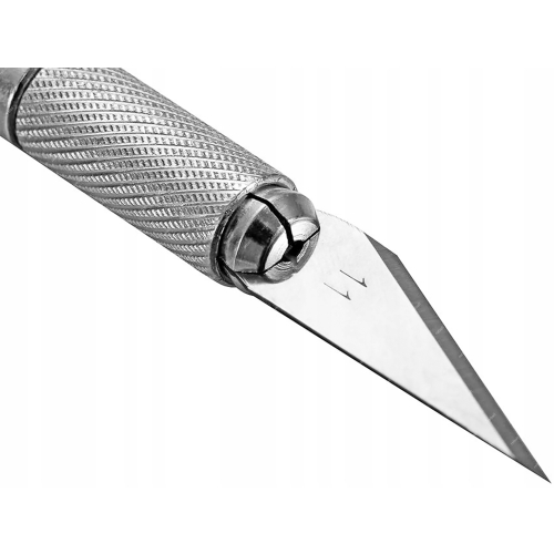 ZESTAW SKALPEL 11 PRECYZYJNY OSTRY SILVER HT NÓŻ MODELARSKI + 5X OSTRZE 11