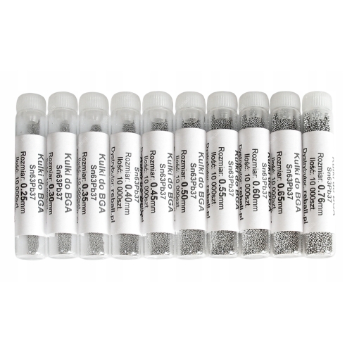 ZESTAW MINI STOLIK BGA 25szt SITA UNIWERSALNE REBALLING + KULKI + AKCESORIA