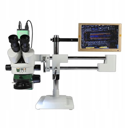MIKROSKOP STEREOSKOPOWY TRINOKULAR BEST BST-X7 KAMERA 4K LCD UCHWYT 360°