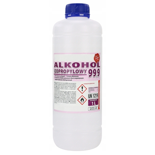 ALKOHOL IZOPROPYLOWY IZOPROPANOL 99,9% NIE POZOSTAWIA ŚLADÓW -IPA 1L 1000ml