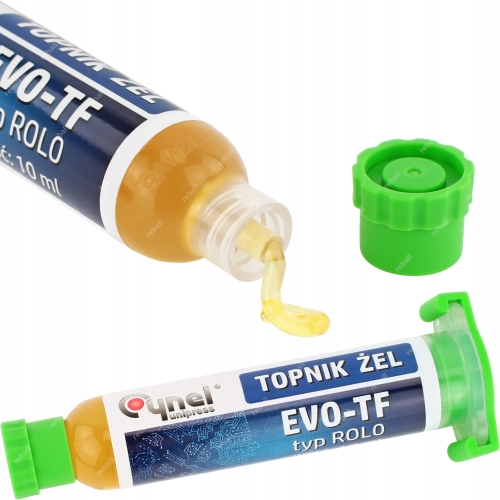 TOPNIK CYNEL EVO-TF 10ml FLUX PASTA LUTOWNICZA ŻEL DO LUTOWANIA BGA SMD