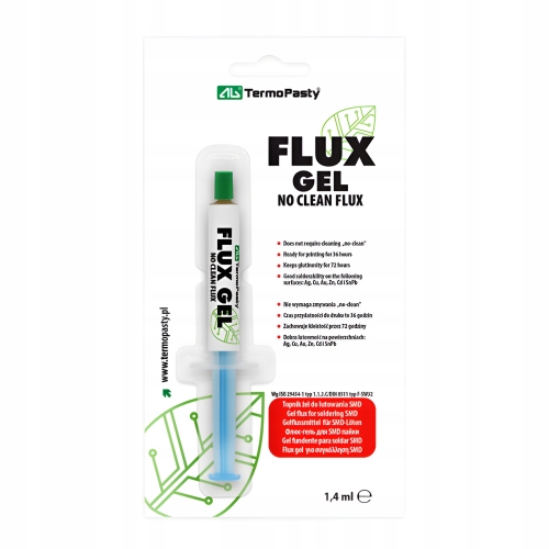 TOPNIK AG TERMOPASTY W ŻELU GEL ŻEL PŁYNNY NO CLEAN REFLOW RMA 1,4ml