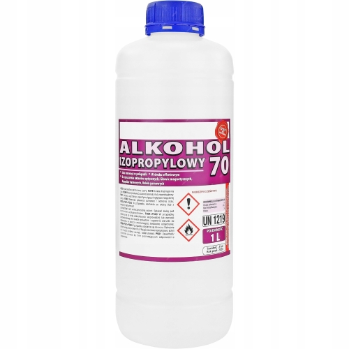 ALKOHOL IZOPROPYLOWY IZOPROPANOL IPA 70% DO ODTŁUSZCZANIA CZYSZCZENIA 1L