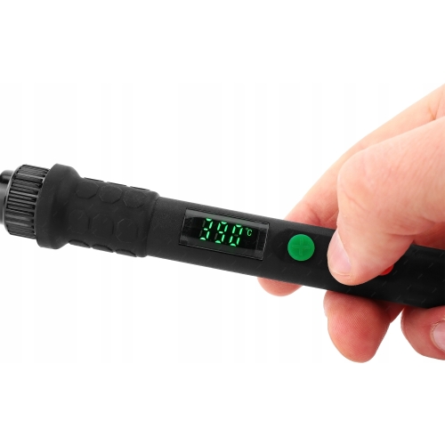 LUTOWNICA PRECYZYJNA KOLBOWA S801B 80W Z REGULACJĄ TEMPERATURY + 14 GROTÓW