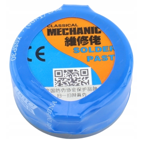 PASTA LUTOWNICZA MECHANIC XGSP30 20g PŁYNNA CYNA OŁOWIOWA Sn63/Pb37 183°C