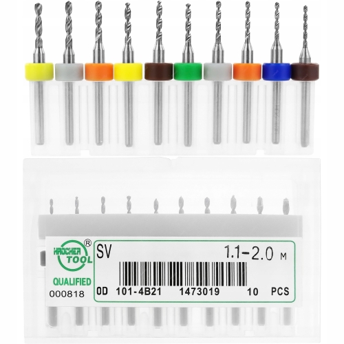 ZESTAW 10w1 PRECYZYJNE MINI WIERTŁA WIERTŁO PCB MODELARSTWA 1.1-2.0mm 38mm
