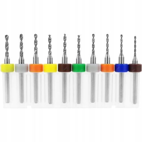 ZESTAW 10w1 PRECYZYJNE MINI WIERTŁA WIERTŁO PCB MODELARSTWA 1.1-2.0mm 38mm