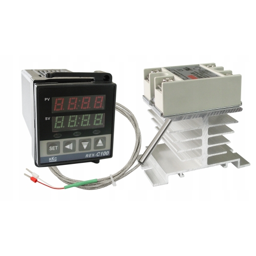 TERMOSTAT TEMPERATURY PID C100V CZUJ PT100 SSR 40A