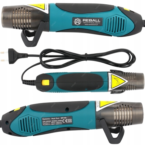 MINI OPALARKA PORĘCZNA DWA TRYBY MF450 450W 250/450°C RURKI TERMOKURCZLIWE
