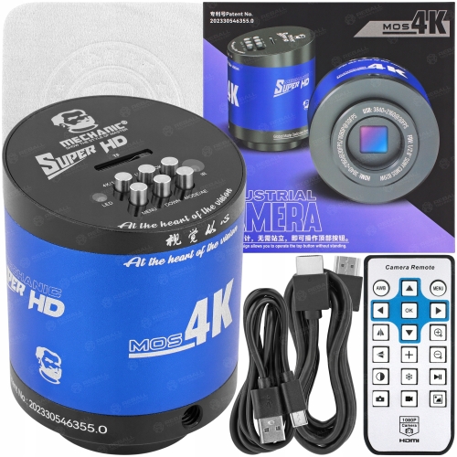 MIKROSKOP STEREOSKOPOWY TRINOKULAR MECHANIC MC75T-L2 KAMERA 4K LAMPA LS5