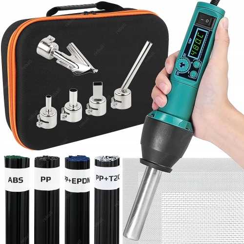 ZESTAW W ETUI SPAWARKA DO PLASTIKU 700W XL- SPOIWO ABS PP EPDM SIATKA DYSZE