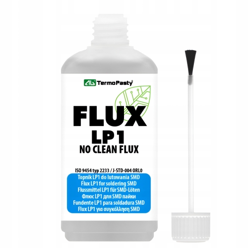 TOPNIK AG TERMOPASTY LP-1 100ml NO-CLEAN PŁYNNY FLUX Z PĘDZELKIEM DO SMD