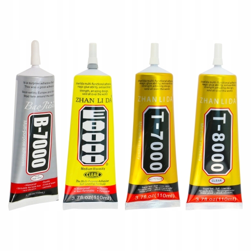 KLEJ B7000 T7000 E8000 T8000 MONTAŻOWY SYNTETYCZNY DO RAMEK ZESTAW 4x 110ml