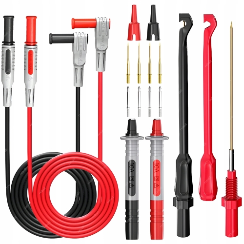 PRZEWODY POMIAROWE KABLE DO MIERNIKA SONDY DŁUGIE IGŁY CLEQEE P1033B 16w1