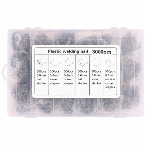 ZSZYWKI DO PLASTIKU ZGRZEWARKI ZESTAW 3000SZT RS28 RS26 RS16 RS18 RS46 RS38