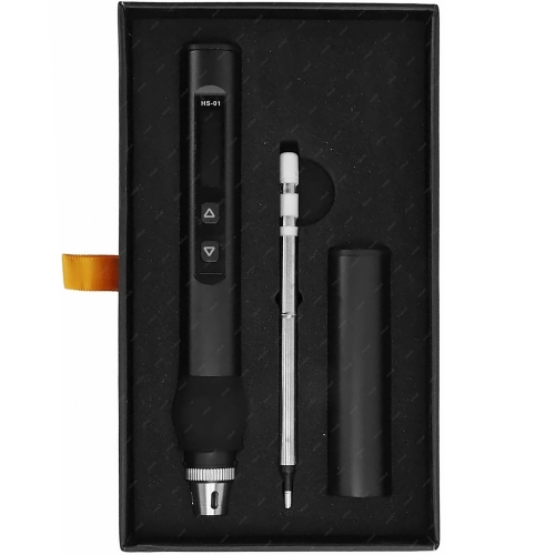 PROGRAMOWALNA LUTOWNICA PRECYZYJNA OLED USB-C FNRSI HS-01 BLACK + 6 GROTÓW