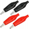 4SZT KROKODYLKI MIX 44mm IZOLOWANY NA KABEL HQ