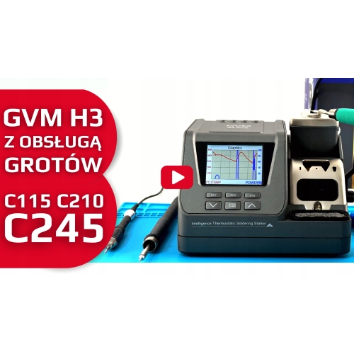 STACJA LUTOWNICZA LUTOWNICA PRECYZYJNA GVM H3 80W +10 GROTÓW C115 C210 C245