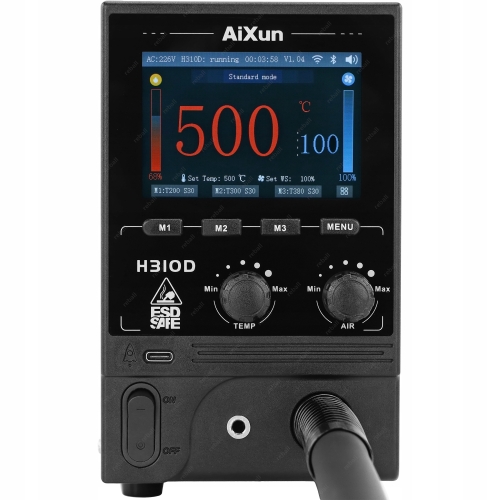 INTELIGENTNA STACJA LUTOWNICZA HOTAIR NA GORĄCE POWIETRZE AIXUN H310D 1000W
