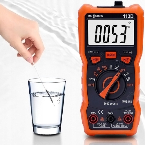MULTIMETR RĘCZNY POMIAR NAPIĘCIA PRĄDU MIERNIK CYFROWY RICHMETERS RM113D