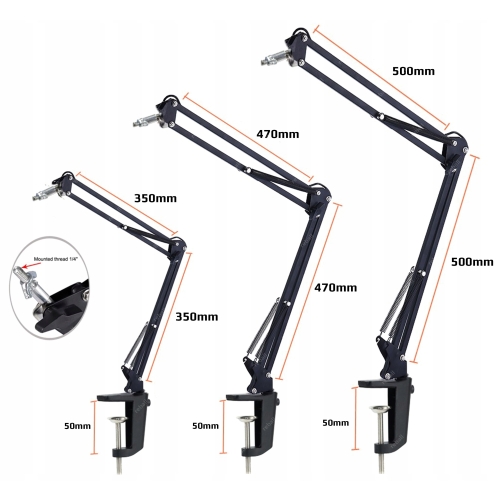 UCHWYT DO STOŁU REGULOWANY 47x47 UNIWERSALNY DO KAMERY APARATU GWINT 1/4