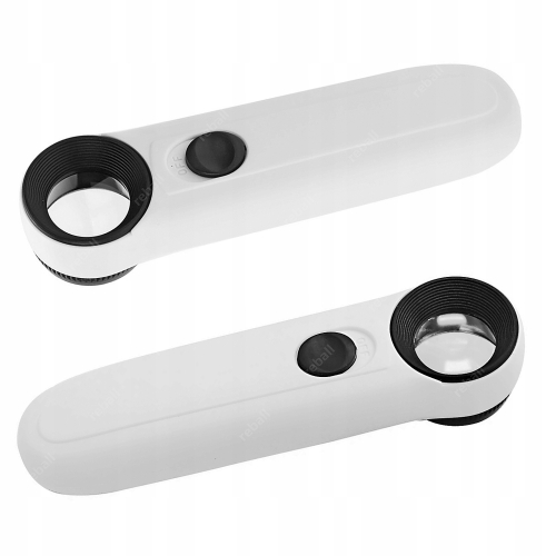 LUPA POWIĘKSZAJĄCA 40x 21mm NUMIZMATYKA JUBILER SERWIS PODŚWIETLENIE 2x LED