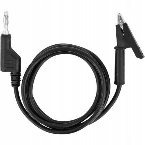 DO MIERNIKA KABEL PRZEWÓD SILIKONOWY POMIAROWY KROKODYLEK BANAN 3,7mm BLACK
