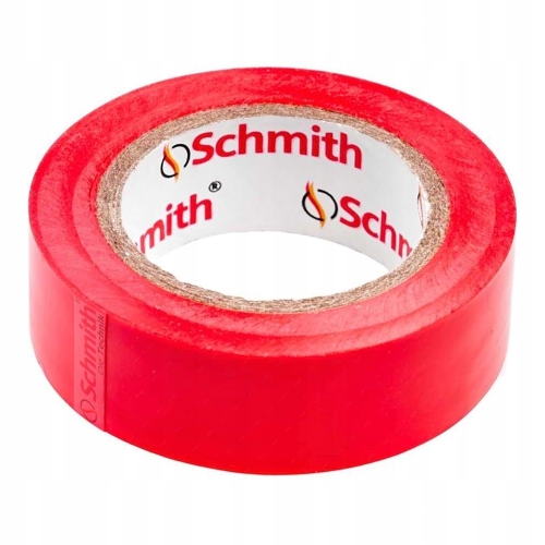 MOCNA TAŚMA IZOLACYJNA CZERWONA WODOODPORNA PCV PVC ELEKTRYCZNA SCHMITH 10m