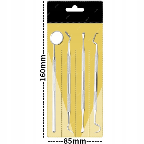 ZESTAW NARZĘDZI DO SERWISOWANIA LUSTERKO DENTYSTYCZNE HAKI SKROBAKI 4w1