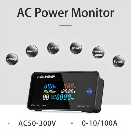 WATOMIERZ WOLTOMIERZ MIERNIK ZUŻYCIA PRĄDU LICZNIK ENERGII KWS-AC300-100ACI