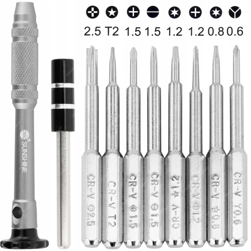 ZESTAW PRECYZYJNYCH BITÓW WKRĘTAK ŚRUBOKRĘT PENTALOBE 1.2 0.8 TORX TRI WING