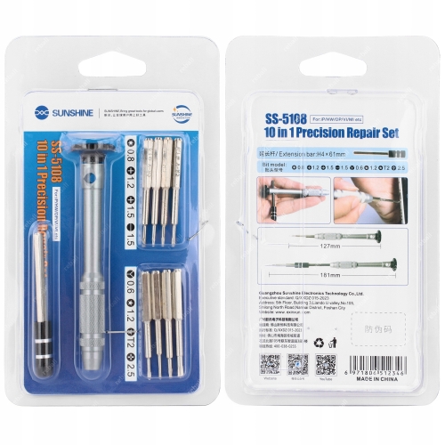 ZESTAW PRECYZYJNYCH BITÓW WKRĘTAK ŚRUBOKRĘT PENTALOBE 1.2 0.8 TORX TRI WING