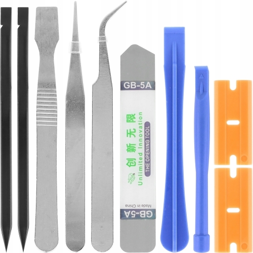 ZESTAW NARZĘDZI OTWIERAKÓW NAPRAWA TELEFONÓW TABLETÓW LAPTOPÓW RT200 10w1