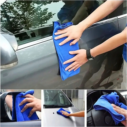 ŚCIERECZKA ŚCIERKA SZMATKA MIKROFIBRA SAMOCHODU OPTYKI 30cm 300g NIEBIES 5x