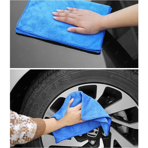 ŚCIERECZKA ŚCIERKA SZMATKA MIKROFIBRA SAMOCHODU OPTYKI 30cm 300g NIEBIES 5x