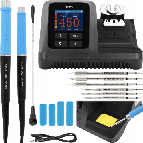 STACJA LUTOWNICZA AIXUN T320 200W + KOLBY T245 T210 + GROTY 3x C245 3x C210