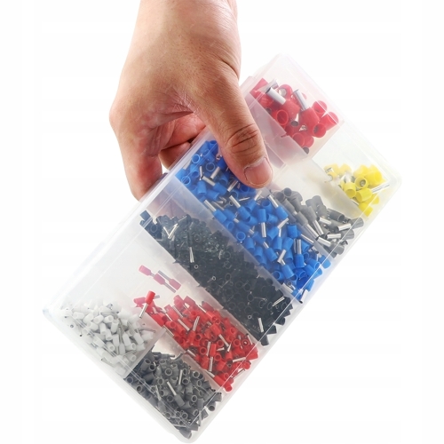 ZACISKARKA TULEJEK KONEKTORÓW PRASKA KOŃCÓWEK KABLI ZESTAW *** 1200 XXL BOX