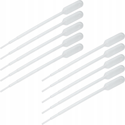 10x PIPETA PLASTIKOWA PE PASTEURA ZAKRAPLACZ DOZOWNIK POPODZIAŁKA ZIAŁ 1ml