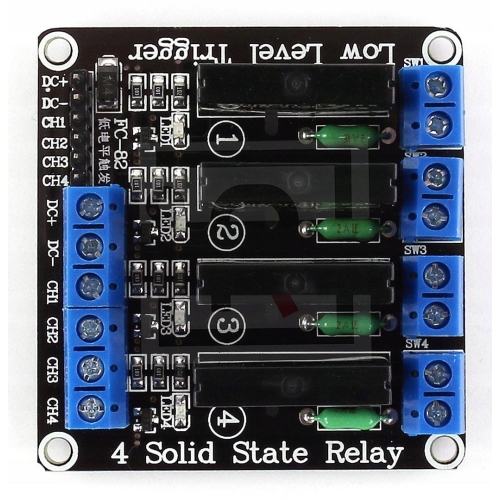 PRZEKAŹNIK PÓŁPRZEWODNIKOWY SSR PRZEMYSŁOWY STYCZNIK 4 KANAŁY FC-82 DC5V