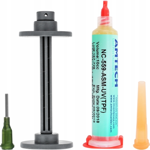 TOPNIK DO LUTOWANIA PASTA FLUX AMTECH NC-559-ASM-TPF(UV) 10g+TŁOCZEK 2 IGŁY
