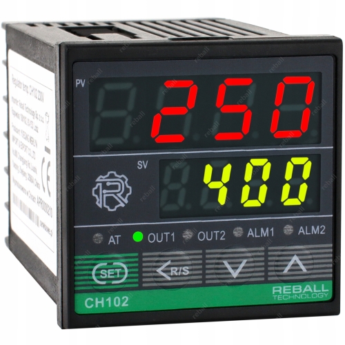 REGULATOR TEMPERATURY STEROWNIK REX C100 CH102 WYJŚCIE SSR + PRZEKAŹNIK 10A