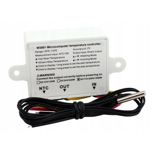 REGULATOR TEMPERATURY STEROWNIK CZUJNIK TERMOSTAT SONDA XM-W3001 1500W