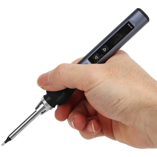 PROGRAMOWALNA LUTOWNICA PRECYZYJNA OLED USB-C FNRSI HS-01 BLUE + 6 GROTÓW