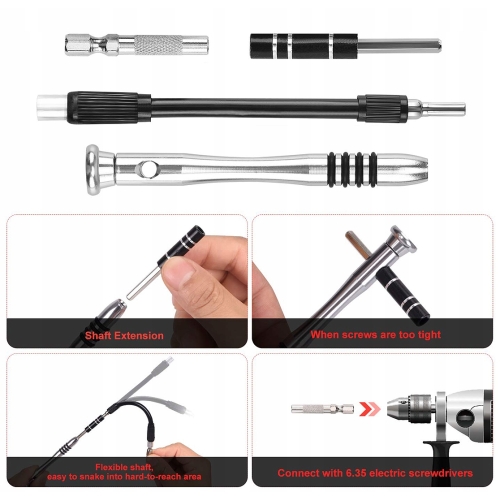 UNIWERSALNY ZESTAW ŚRUBOKRĘTÓW PRECYZYJNYCH WKRĘTAKI TORX OTWIERAKI- 110EL