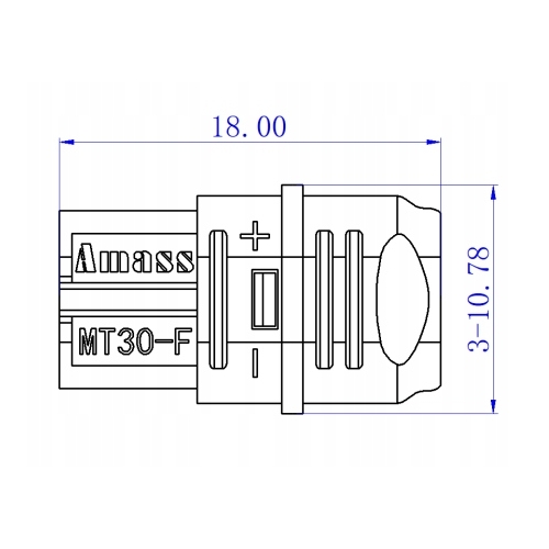 AMASS ZŁĄCZE GNIAZDO ŻEŃSKIE+OSŁONA MT30 ŁADOWARKA