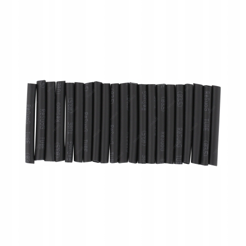 RURKI TERMOKURCZKI CZARNE KOSZULKI TERMOKURCZLIWE RÓŻNE ROZMIARY 127szt