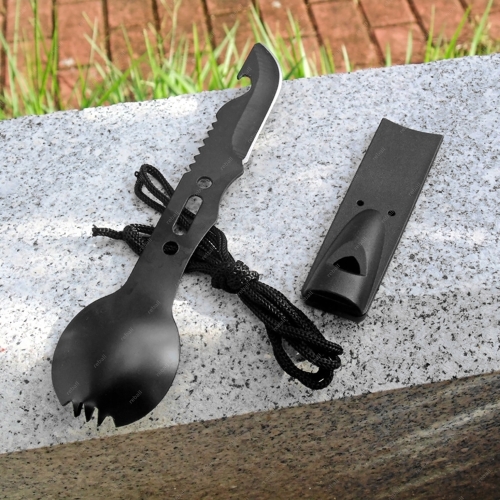 NIEZBĘDNIK TURYSTYCZNY WOJSKOWY GADŻET WIELOFUNKCYJNA ŁYŻKA 7w1 RT0292