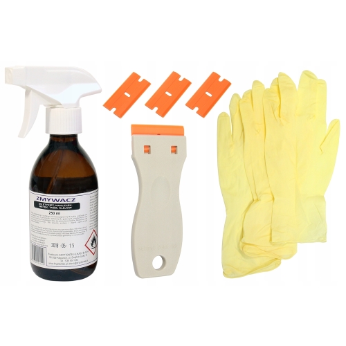 ZMYWACZ 250ml SKROBAK OSTRZE DO ETYKIET I NAKLEJEK